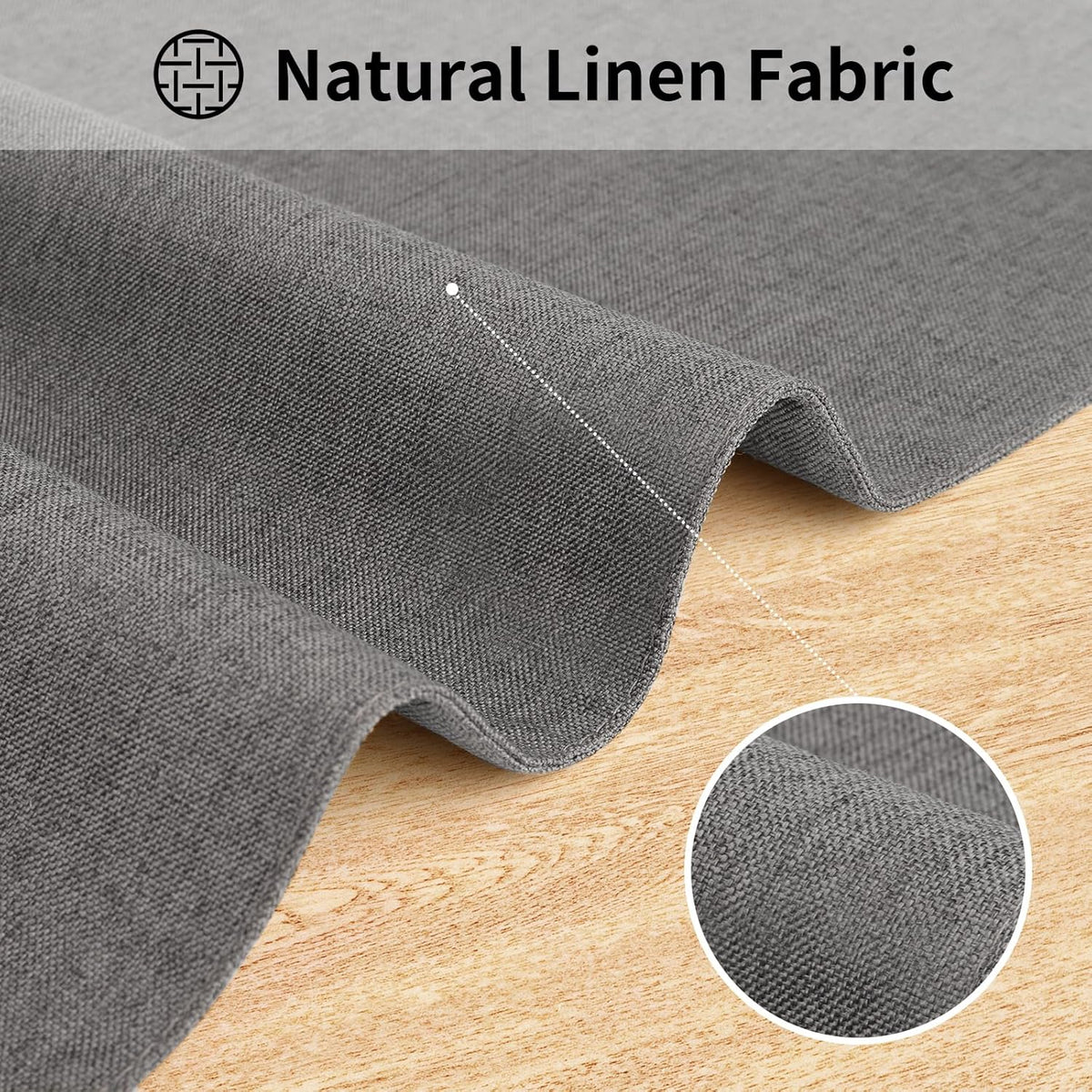 Cloth Placemats, Set of 6 Heat-Resistant Cotton Linen Blend Double Layered Machine Washable Place
