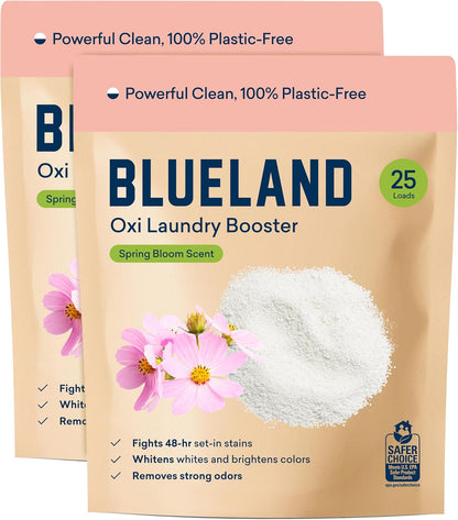 BLUELAND Oxi Laundry Booster Powder Refill 2-Pack, Clear Skies Scent, 50 Loads, 35.2 oz
