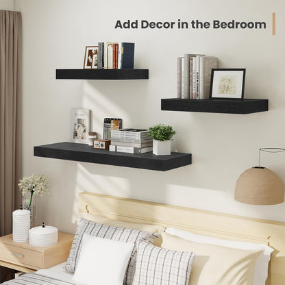 Heimlove 12" Deep Floating Shelves, 36 x 12 Inch Wall Mounted Long Floating Shelf with Invisible