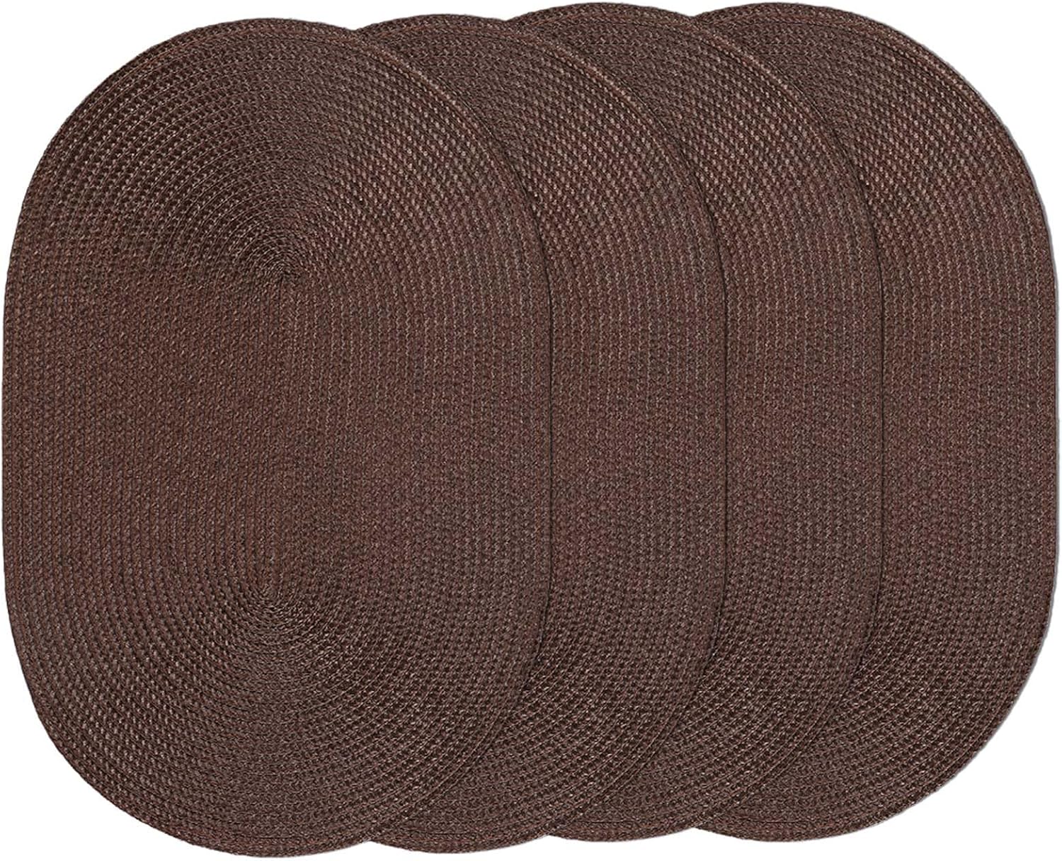 AHHFSMEI Placemats Set of 4 for Dining Table Washable Woven Vinyl Non-Slip 18x12 inches Placemat