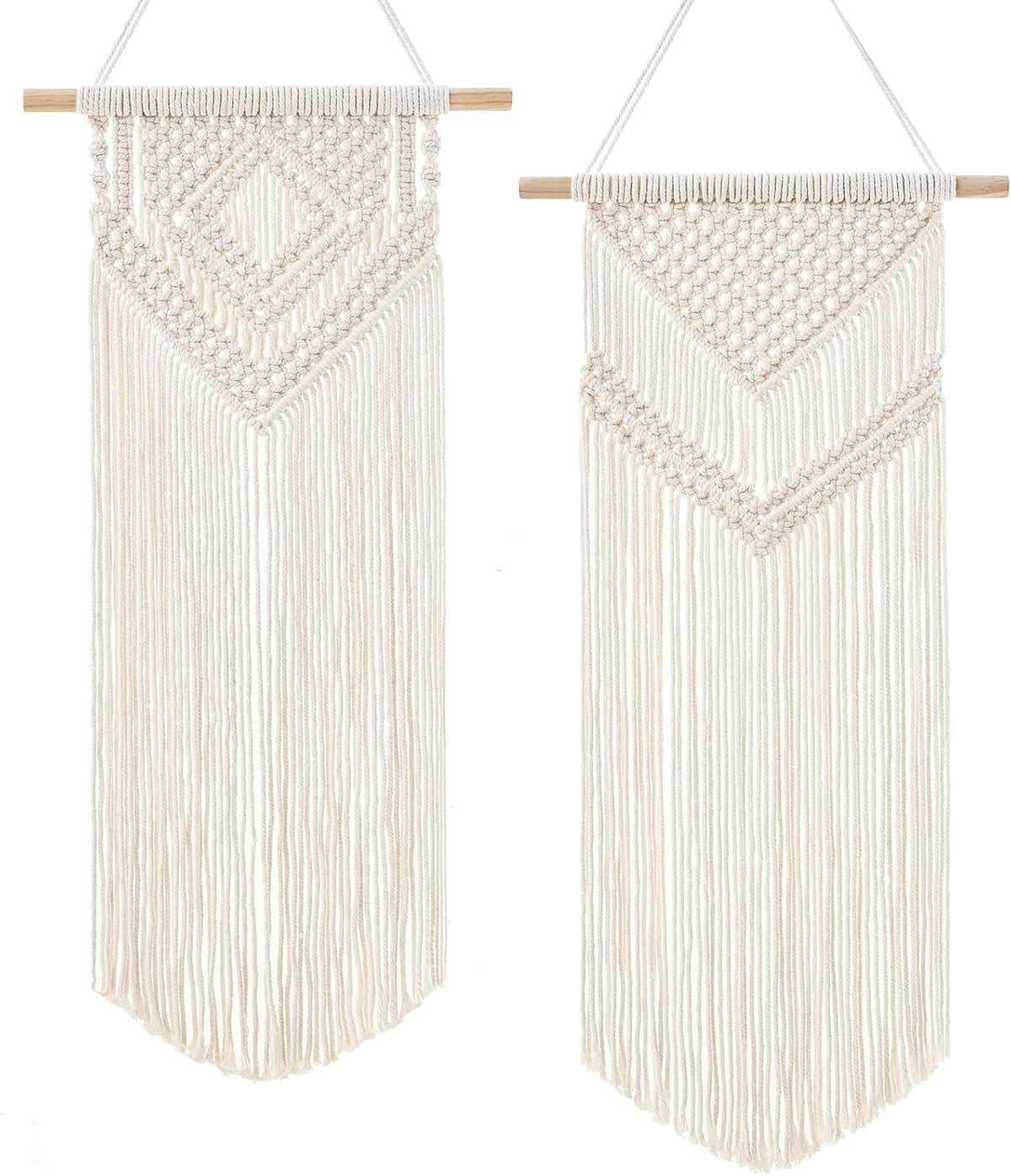 Dahey 2 Pcs Macrame Wall Hanging Woven Tapestry Wall Art Decor - Beautiful for Boho Home Decor