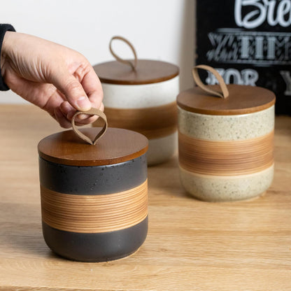Spice Jars with Lid, Coffee Container Kitchen Food Storage Jars for Spice Sugar Tea Bag, Stackable