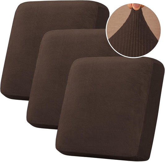 H.VERSAILTEX Velvet Stretch Couch Cushion Cover Plush Cushion Slipcover for Chair Loveseat Sofa