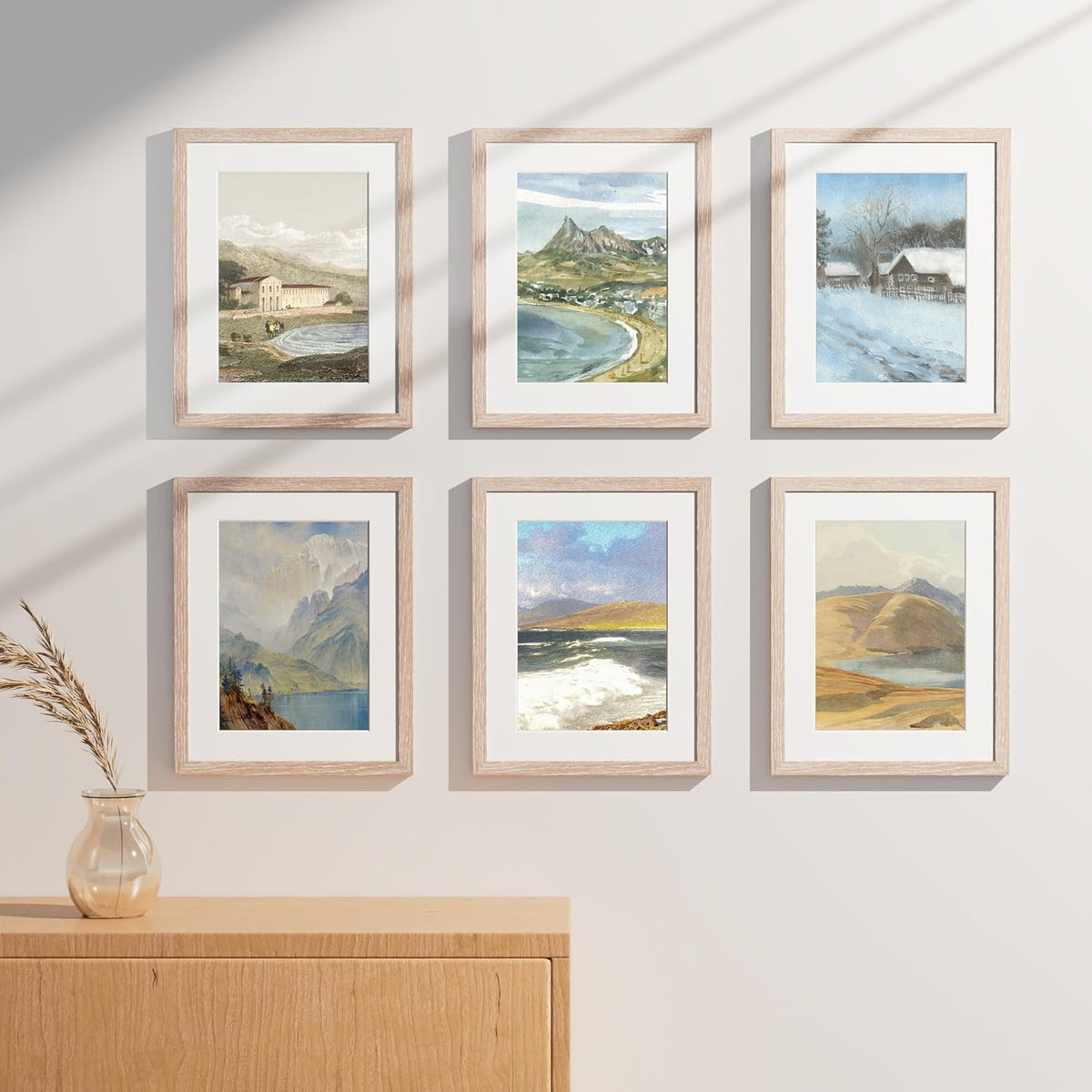 Vittanly 11x14 Picture Frames Set of 9, Shatter Resistant Plexiglass, Display 8x10 Pictures with