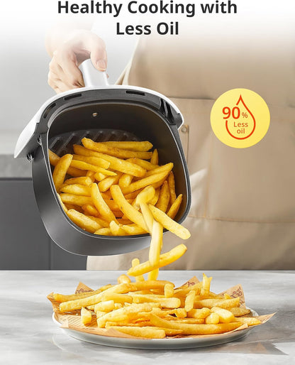 COMFEE' Compact 2.1 Quart Air Fryer with 12 Menu Options, Adjustable Timer & Temperature Control