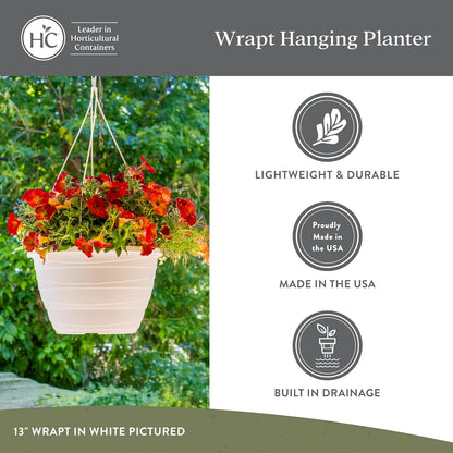 The HC Companies Wrapt Hanging Planters - Lightweight Plant Pot Hanger for Hanging Plants