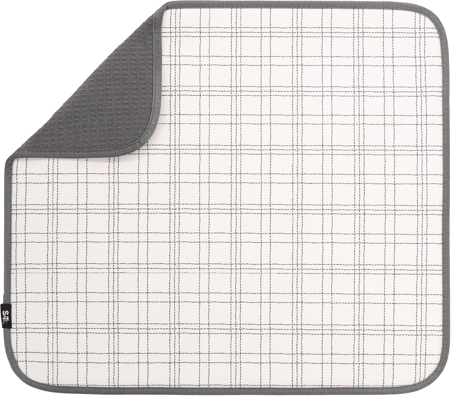 S&T INC. Dish Drying Mat, 16” x 18”, Absorbent Microfiber Kitchen Counter Mat, Dish Drying Pad for