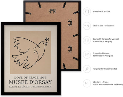 Poster Master Vintage Poster - Retro Minimalist Print - Gift for Artist, Friend - Dove Of Peace