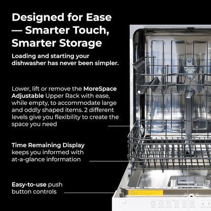 Kenmore 24" Built-in Stainless Steel Tub Dishwasher EasyFlex 3rd, SmartWash, UltraWash Plus
