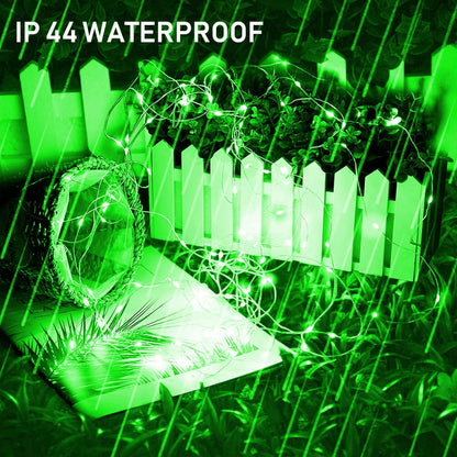 TW SHINE Green Solar String Lights Outdoor, Total 80 FT 240 LED Solar Powered Waterproof Fairy