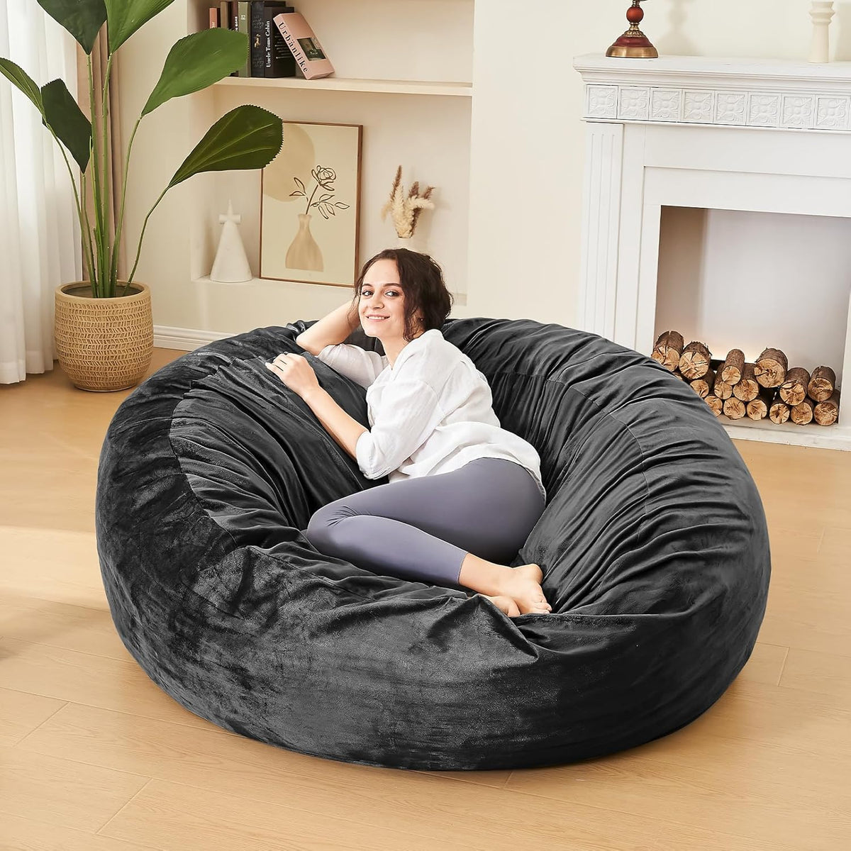 Bean Bag Chairs for Adults - Memory Foam Furniture BeanBag Chair - Kids/Teens Sofa with Soft Micro