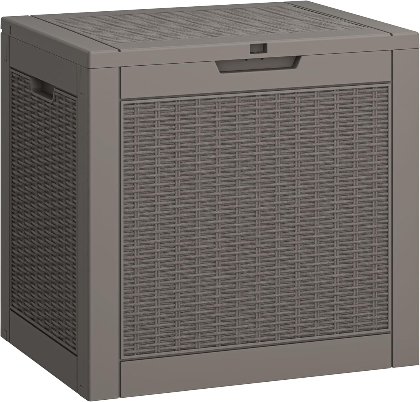31 Gallon Deck Box, Resin Outdoor Storage Box, Waterproof and UV Resistant Deck Box, Lightweight