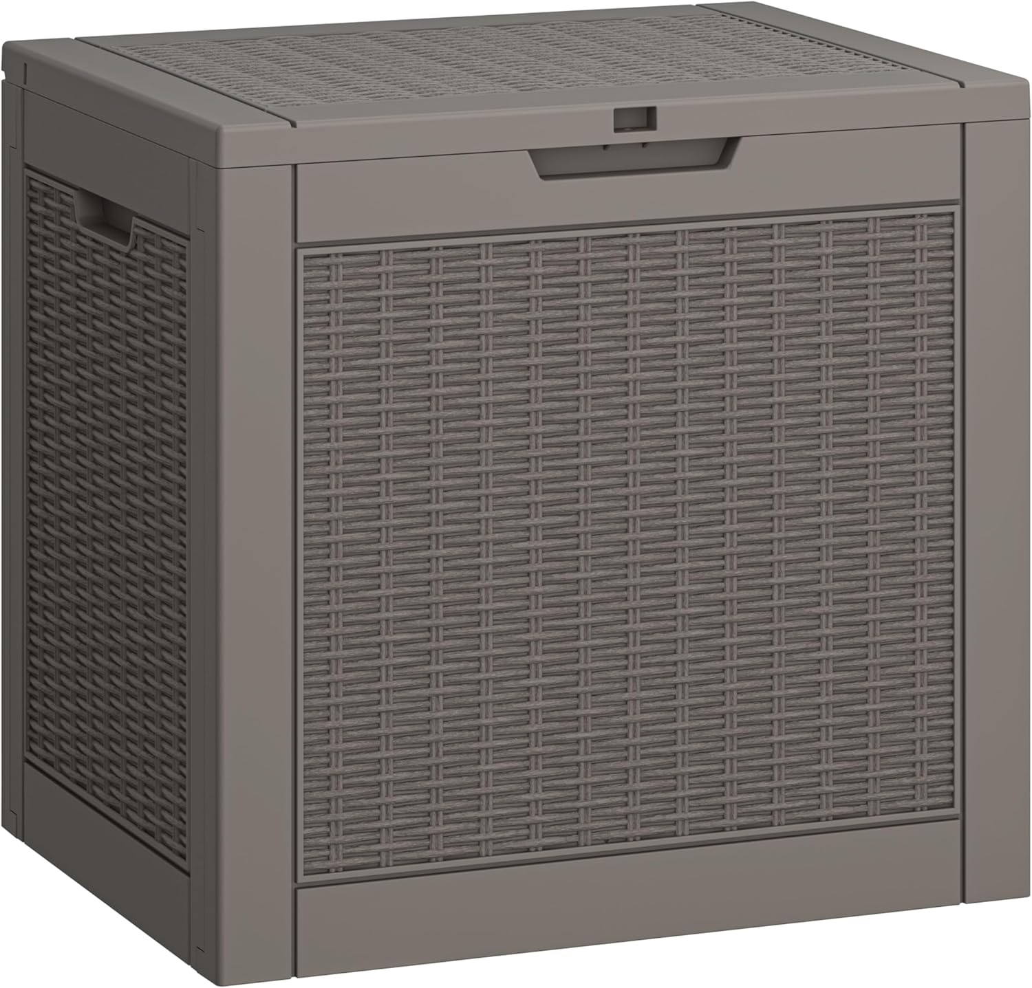 31 Gallon Deck Box, Resin Outdoor Storage Box, Waterproof and UV Resistant Deck Box, Lightweight