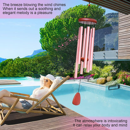 Large Aluminium Wind Chimes Outside, Soothing Melodic Memorial Sympathy Wind Chime, Suitable