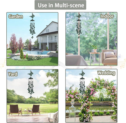 Wind Chimes for Outside, 33" Butterfly Wind Chimes Outdoor, Gifts for Women Mom Grandma Birthday