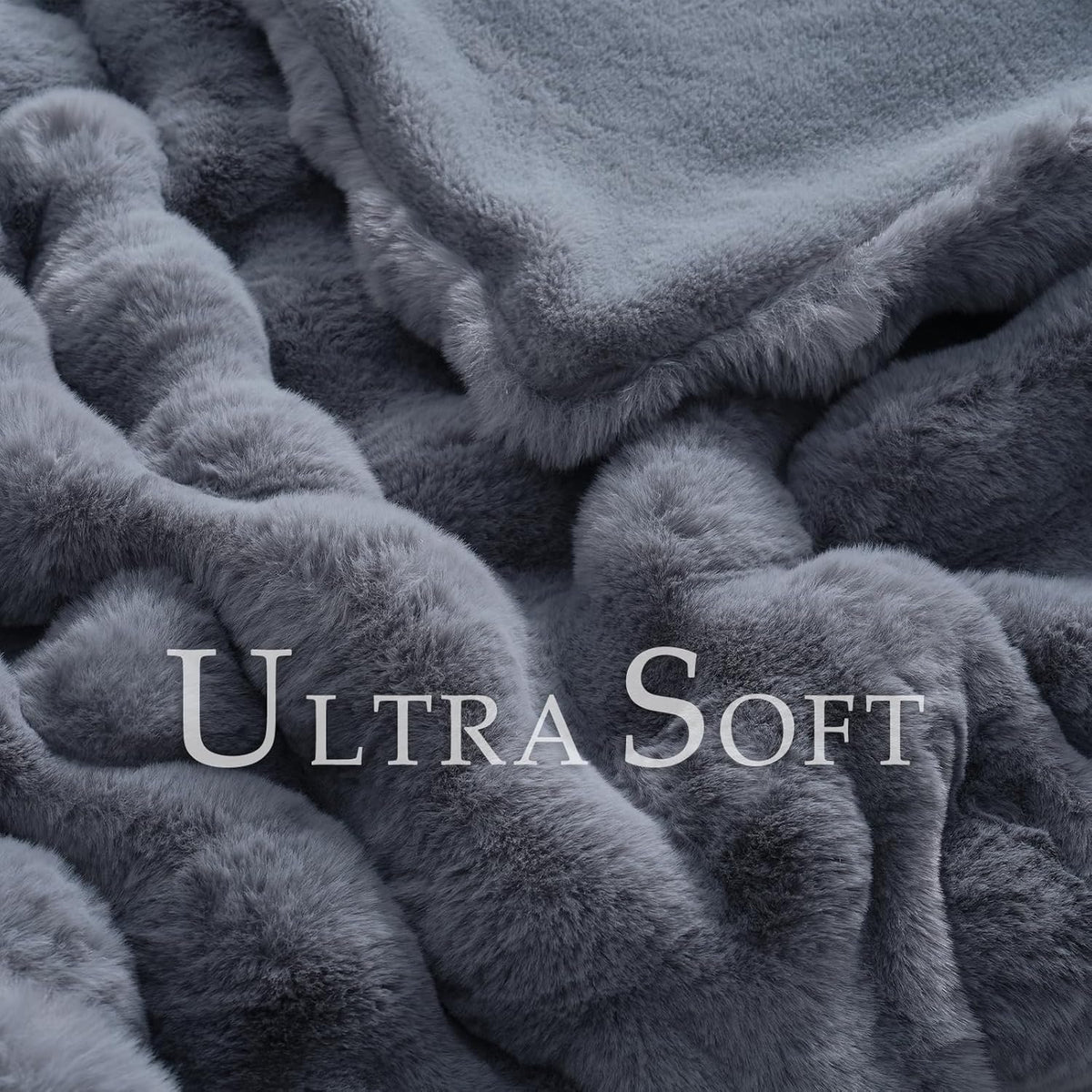 BENVWE Faux Fur Throw Blanket for Couch Bed - Fluffy Soft Thick Bubble Blanket for Living Room Home