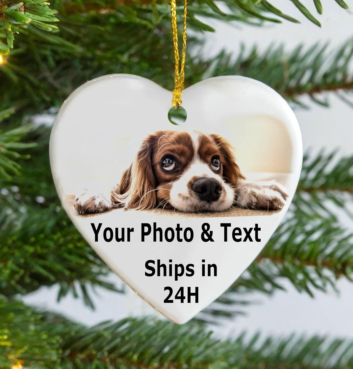 Personalized Ornament, Add Photo Text or Art Design and Make Your own Customized Porcelain Ceramic