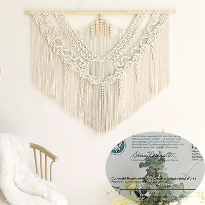 Achart Macrame Wall Hanging Large- Boho Wall Decor- large wall art- Wall Decor Living Room- Macrame