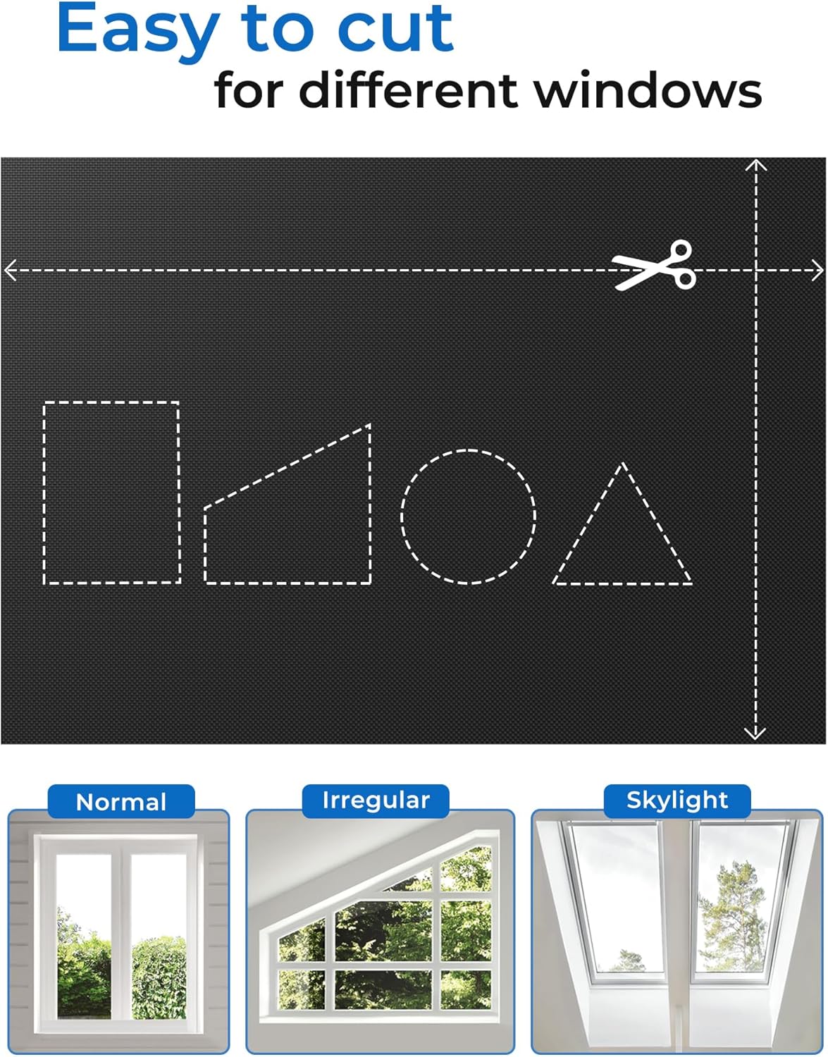 Sumobaby Blackout Curtains for Bedroom 72"x70"Portable Black Out Window Cover with Heat-Resistant