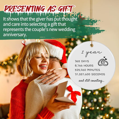 Personalized 1-60 Years Wedding for Couple Parents Ceramic Personalized Christmas Ornaments 2025