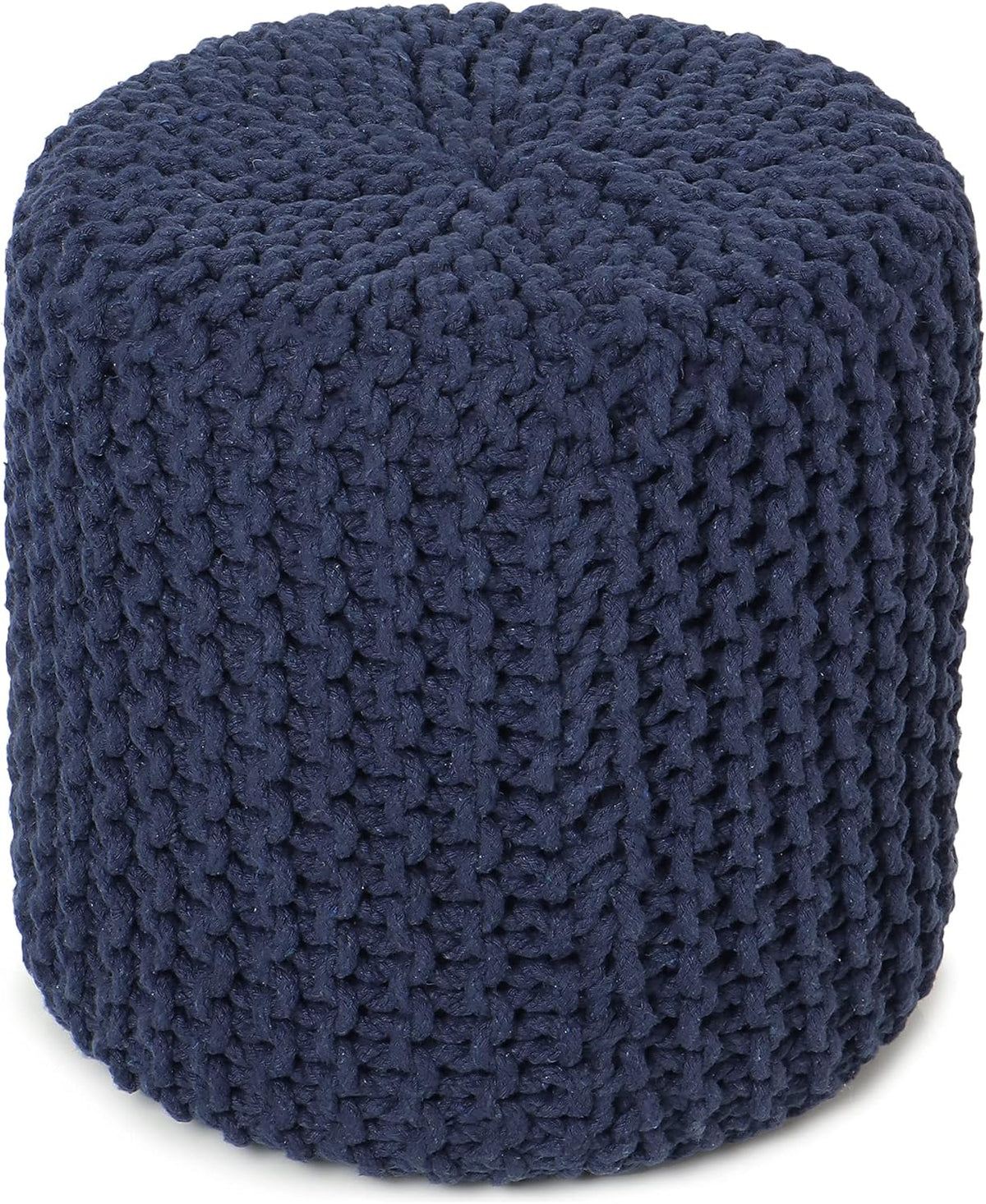 REDEARTH Cylindrical Pouf Ottoman -Hand Knitted Poof Pouffe Accent Chair Seat Footrest for Living
