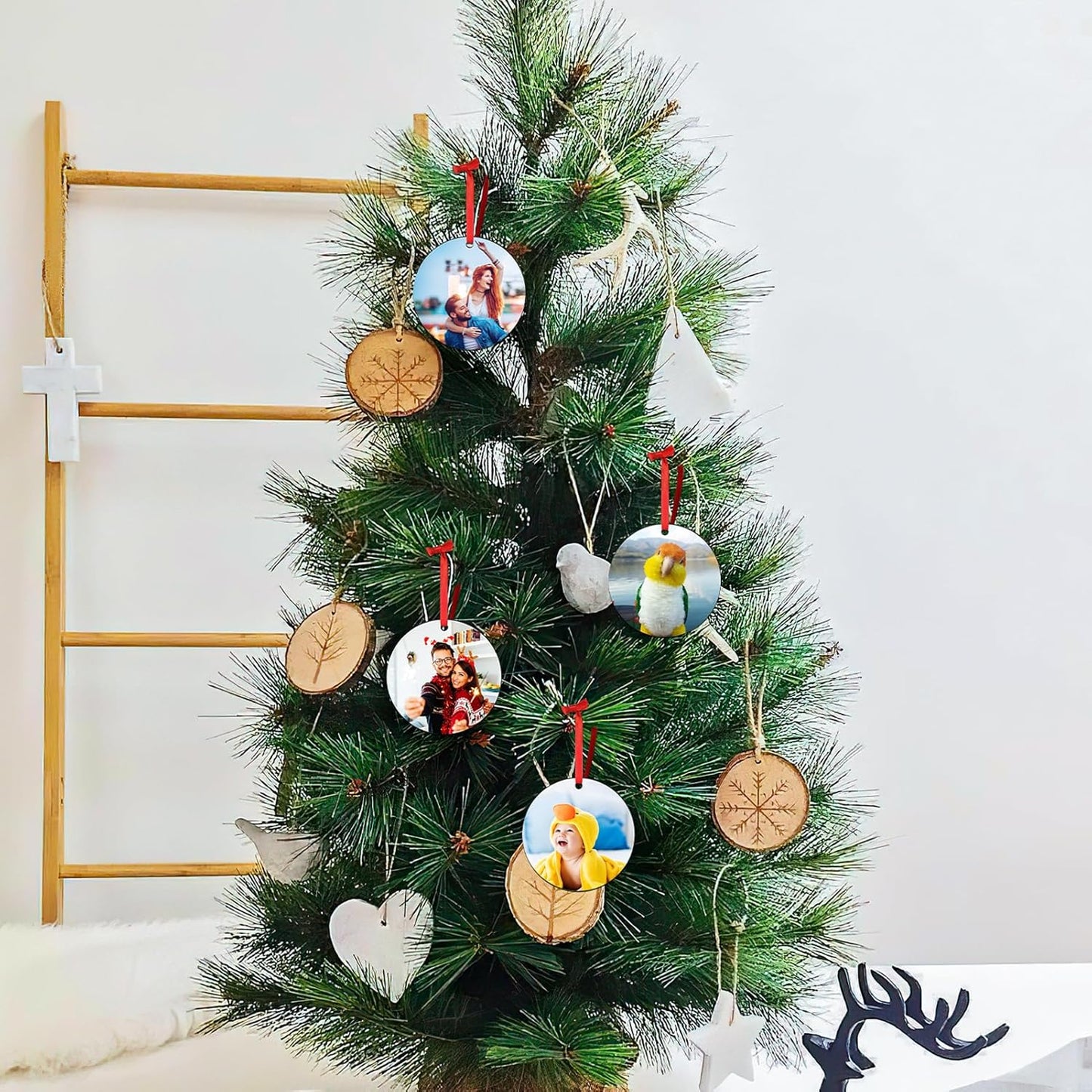 Personalized Christmas Ornaments 2025 Wood Custom Picture Text Hanging Ornament Customized