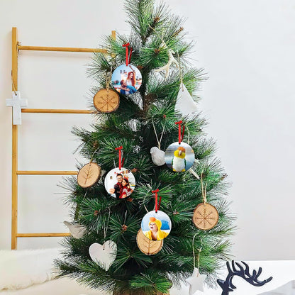 Personalized Christmas Ornaments 2025 Wood Custom Picture Text Hanging Ornament Customized