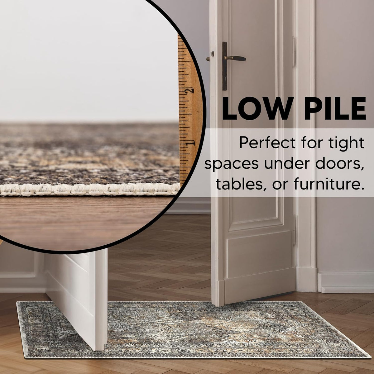Keen Home Design 2x3 Rug - Machine Washable Entry Rug with Non-Slip Backing, Ideal for Enteryway
