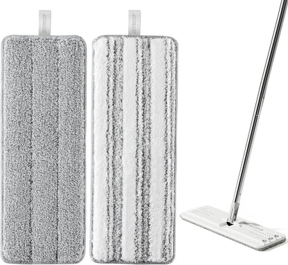 JOYMOOP Mop Replacement Pads, Reusable Microfiber Mop Pads for 13-inch Flat Mop and Mop Bucket Set