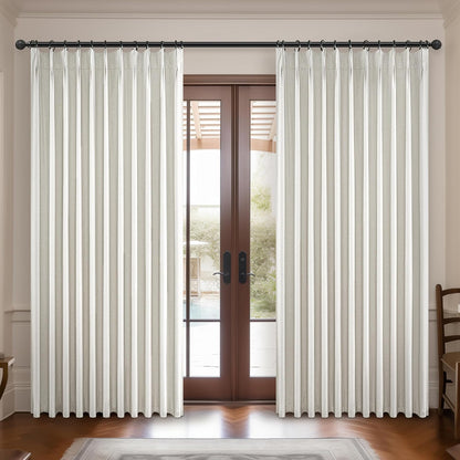 Blackout Curtains 70 Inches Total 140 width Extra Wide Pinch Pleated Long Curtain for Living Room