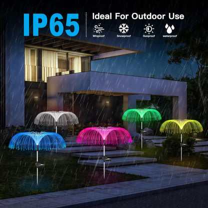 Vosaro Solar Flower Lights Outdoor Garden Decorations Waterproof, 7 Color Changing Decorative Solar