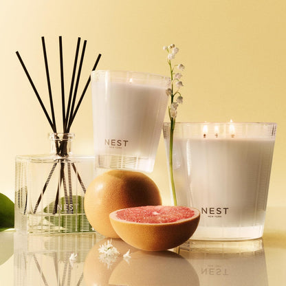 NEST New York Scented Classic Candle, Grapefruit - 8.1 oz - Up to 60-Hour Burn Time - Reusable