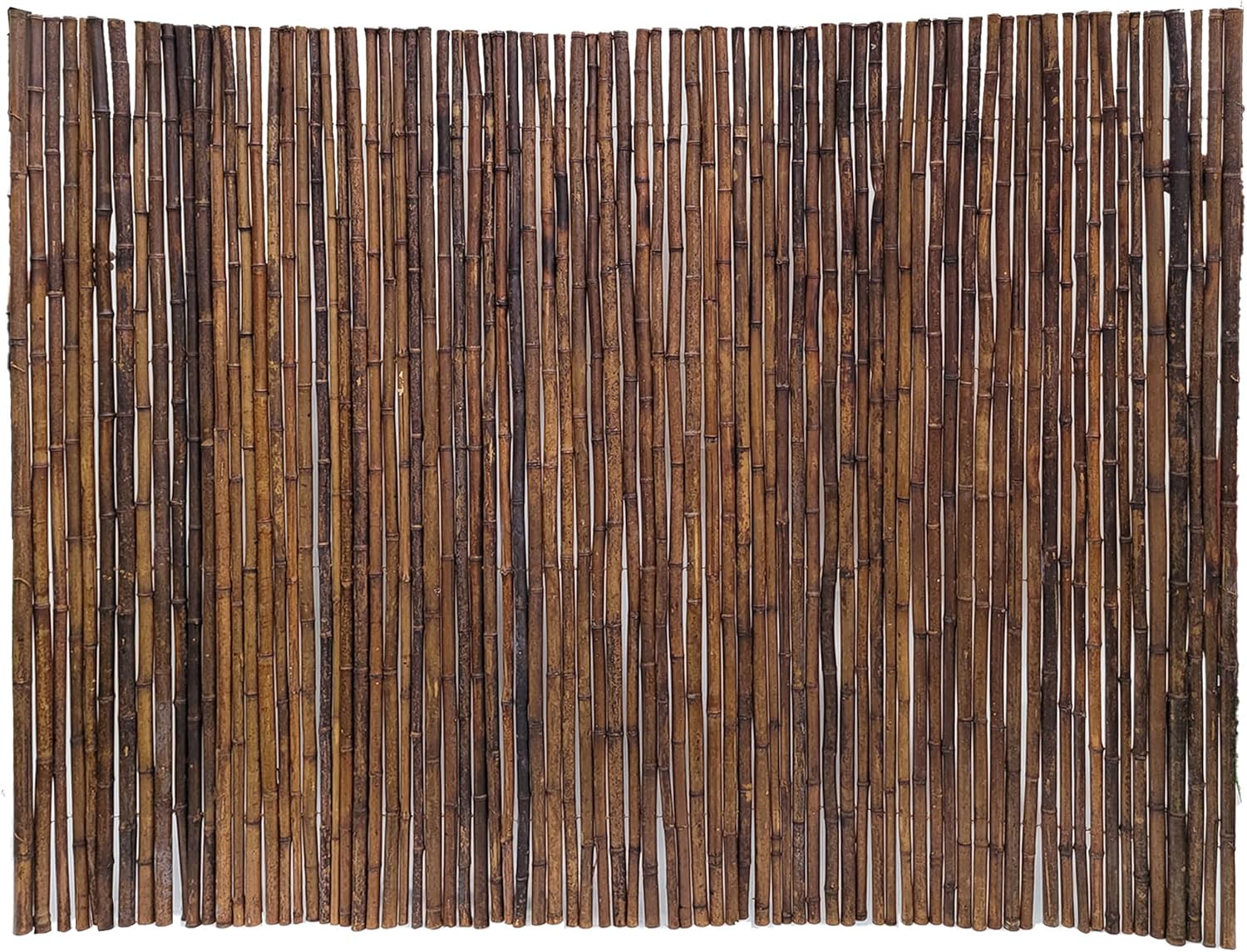 Backyard X-Scapes Bamboo Fencing 6 Feet High Outdoor Decorative Rolled Fence Panel, Caramel Brown 6