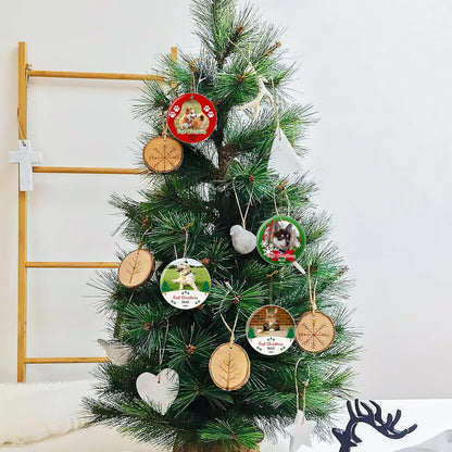 Personalized Christmas Ornament 2025 Custom Pet Memorial Gifts Photo Ornament Dog Cat First