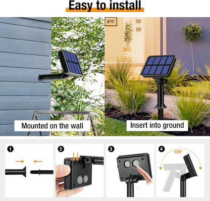6-Pack Solar String Lights Outdoor, 480LED 198FT Solar Fairy Lights Waterproof 8 Modes Copper Wire