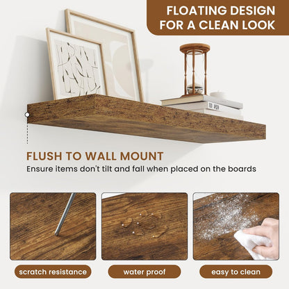 fuqing Floating Shelves for Wall, Bathroom Shelf Wall Mounted for Storage, Shelves with Invisible