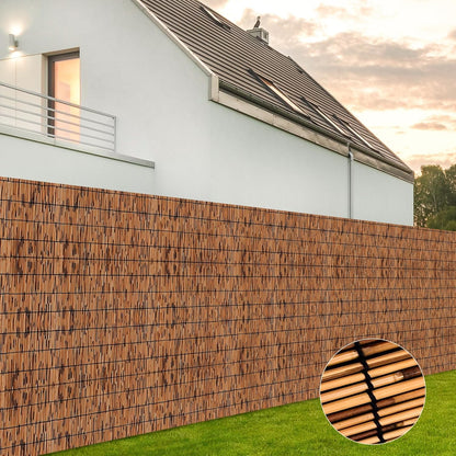 Bamboo Reed Fencing, Light Russet Bamboo Screens Outdoor, Decorative Privacy Screen Reed Curtains