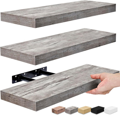 Sorbus Floating Shelves for Wall, Bathroom Shelves Wall Mounted for Kitchen, Bedroom, Bathroom
