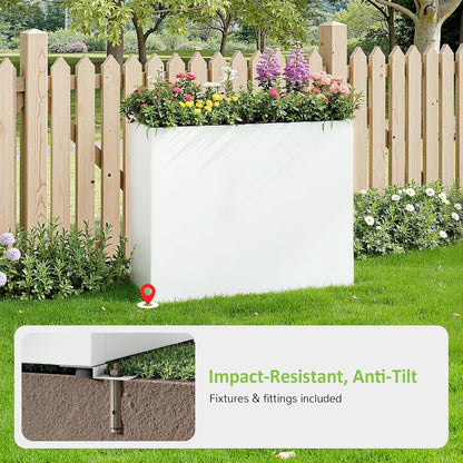 Planter Box Outdoor 38"W x 10.2"D x 30"H- Tall Rectangular Planters for Outdoor Patio/Porch