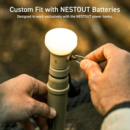 ELECOM NESTOUT Outdoor Camping LED Lantern w/ Mini Tripod, Dimmable USB Powered Soft LED Light