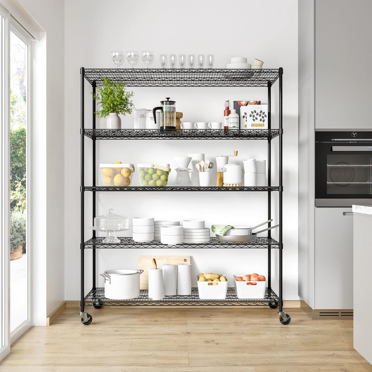 Seville Classics UltraDurable Heavy Duty NSF Solid Steel Wire Rack Storage Unit, Organizer for