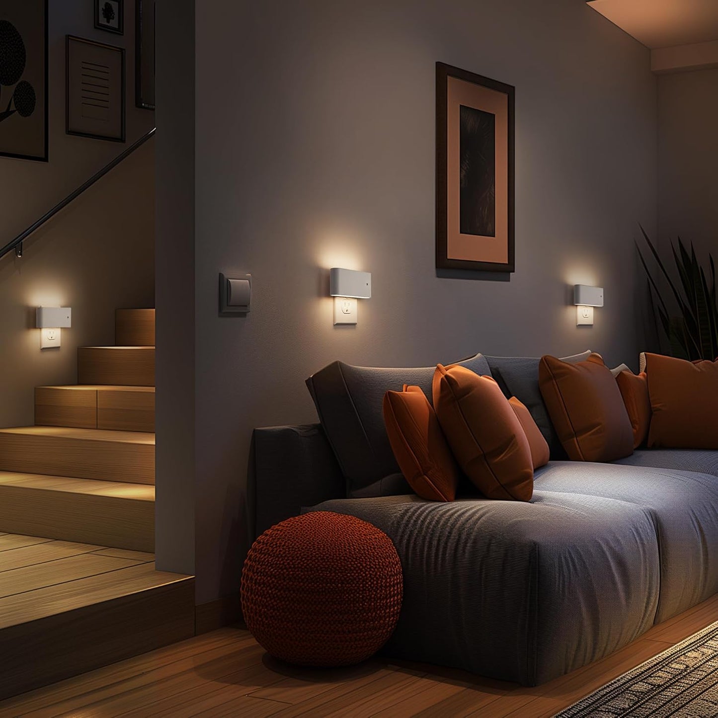 Briignite Night Lights Plug into Wall, LED Night Light with Dusk to Dawn Light Sensor, 2