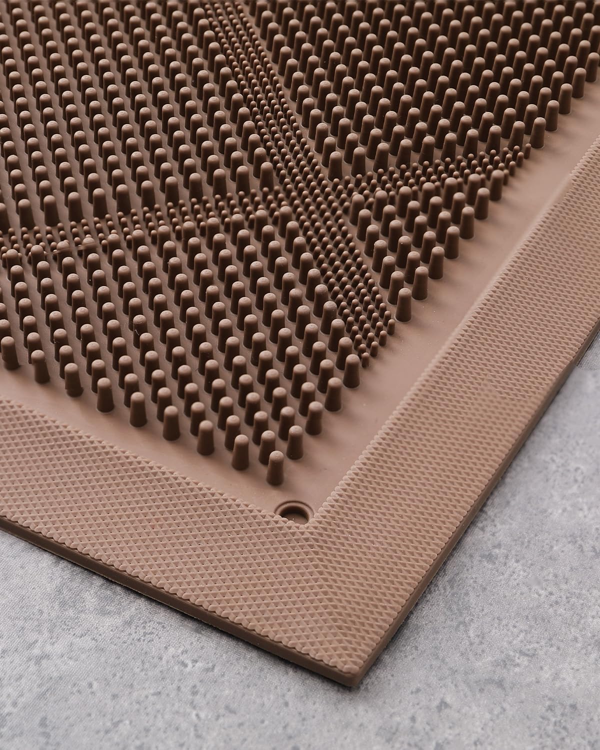 DEXI Front Door Mats Outside Entrance, 17x36 Rubber Waterproof Dirt Trapping Entry Mat for