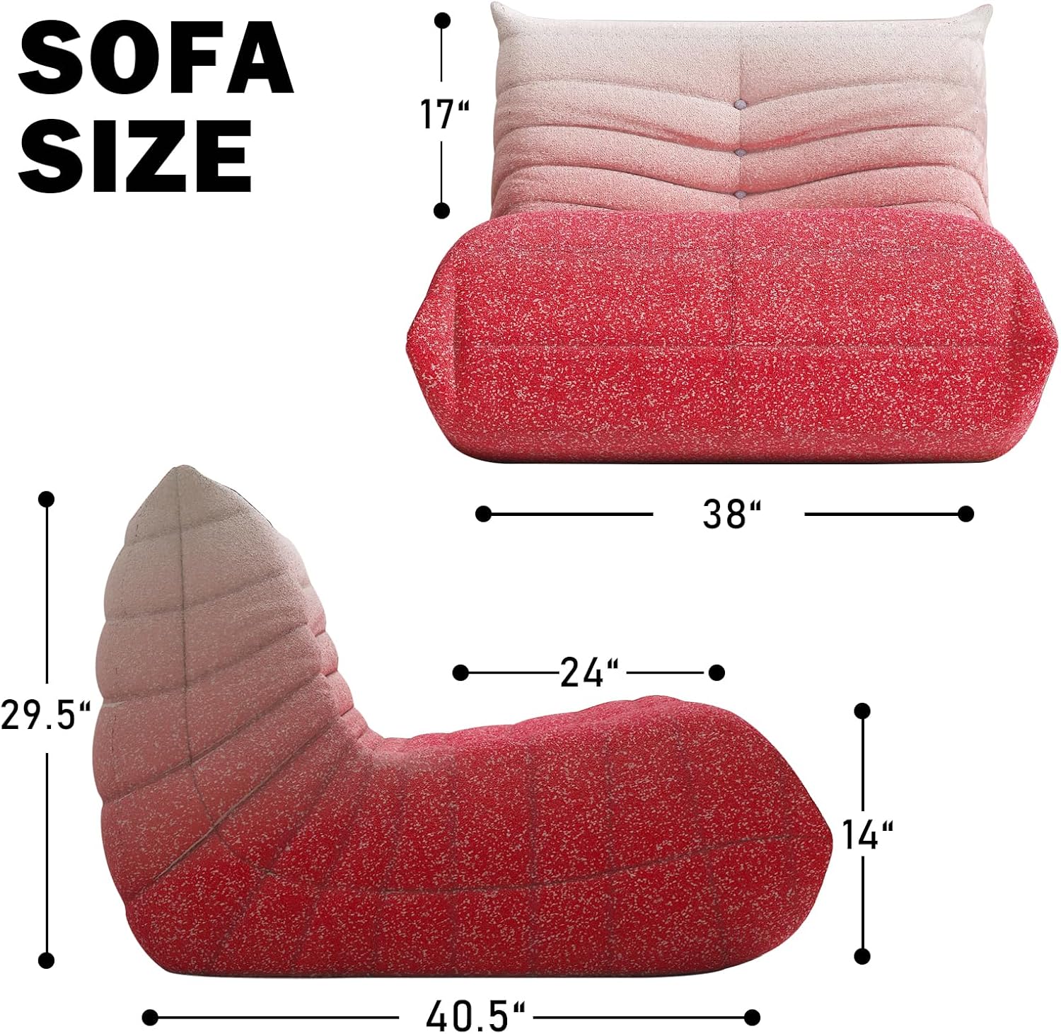 Bean Bag Chair, Fireside Chair Bean Bag Sofa Large Bean Bag Chair for Adults, Bean Bag Chairs for