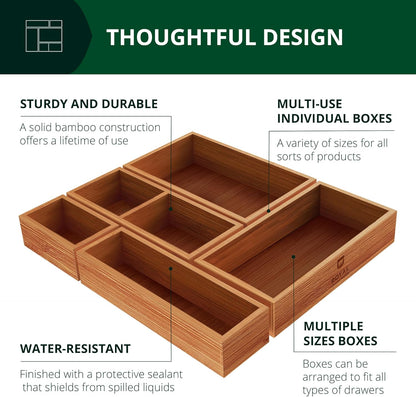 ROYAL CRAFT WOOD Premium Carbonized Bamboo Sticky Note Holder – Elegant & Durable Post-It Note