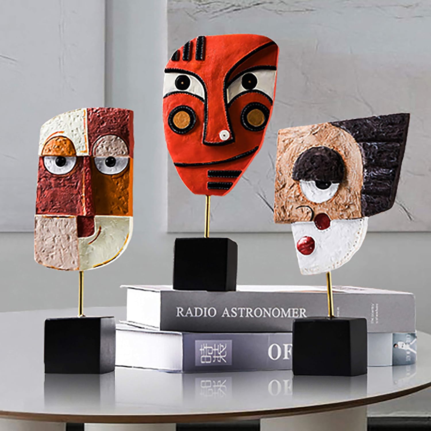 Wink - Handcrafted Statues Resin Abstract Sculpture for Home Decor Modern,African Art Tribal