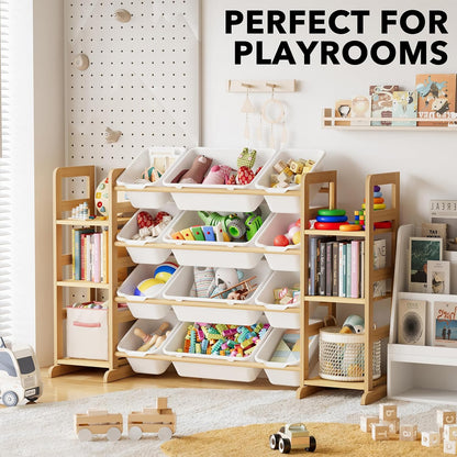 SpaceAid Toy Storage Organizer with 6 Shelves and 12 Bins, Toy Organizers Storage Bookshelf, Kids