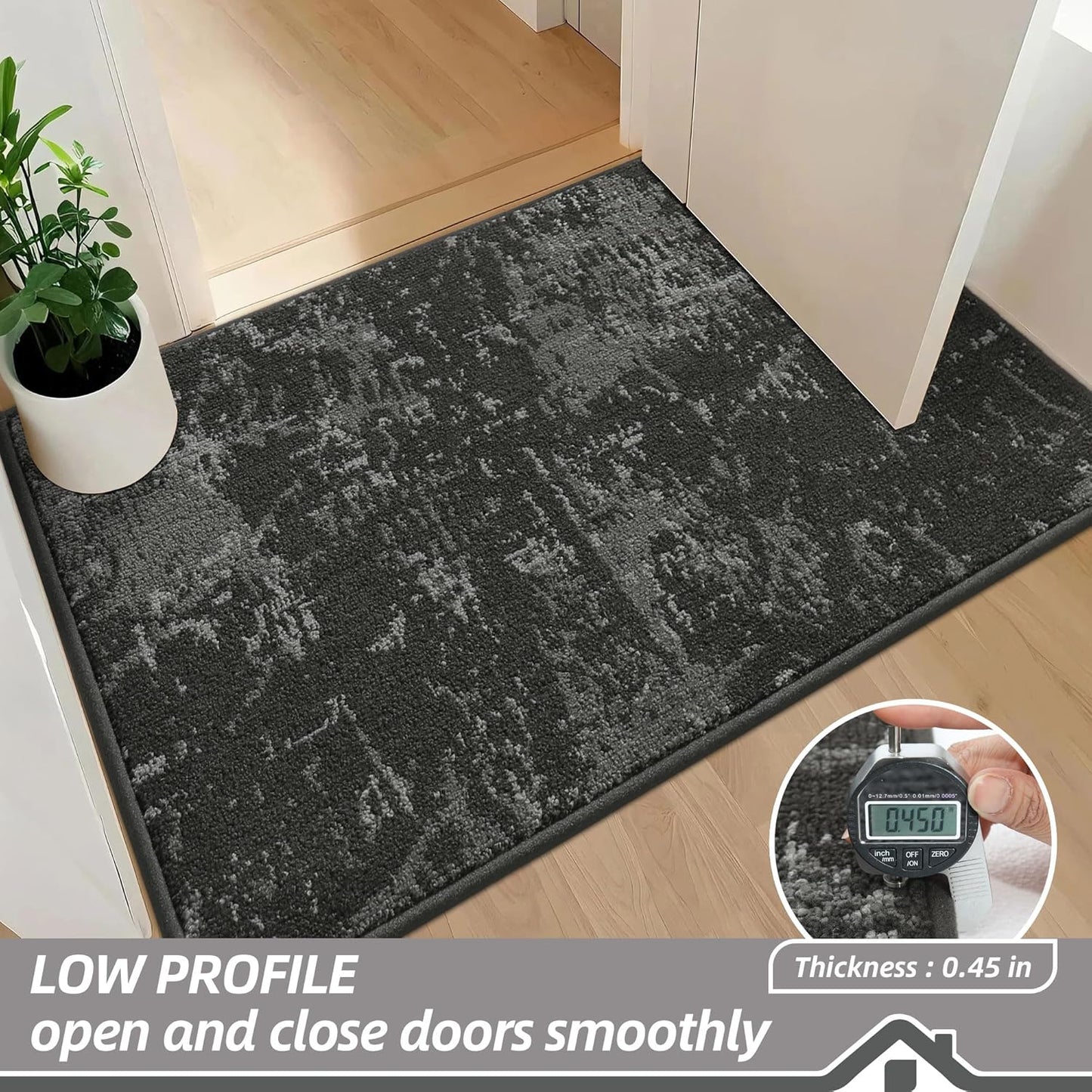 BEQHAUSE Dirt Trapper Door Mat 32"x48" Non-Slip Door Mats Washable Entryway Rugs Stain Resistant