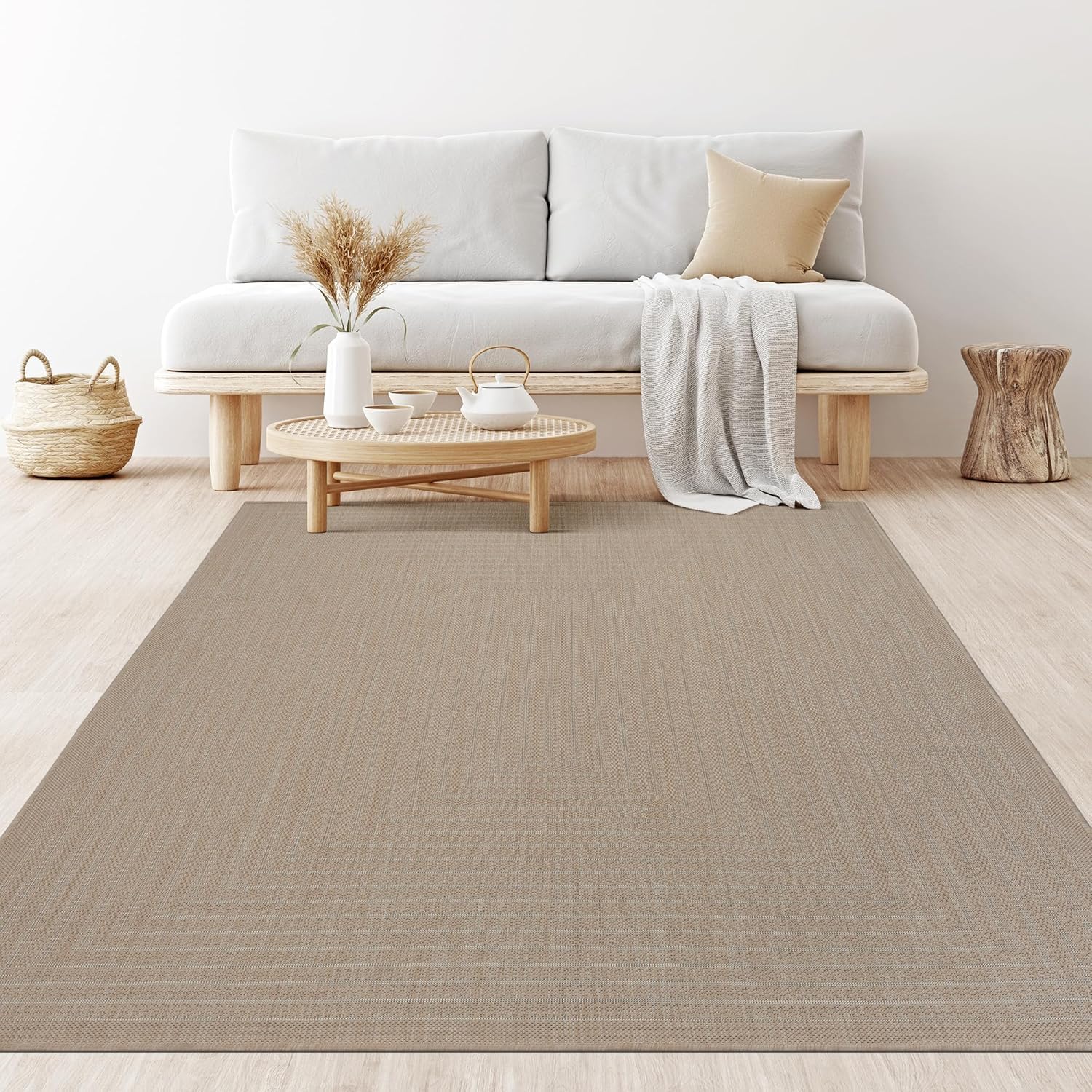 Adiva Rugs Outdoor Indoor Area Rug, Weather Resistant, Easy to Clean, Stain Resistant Floor Mat for