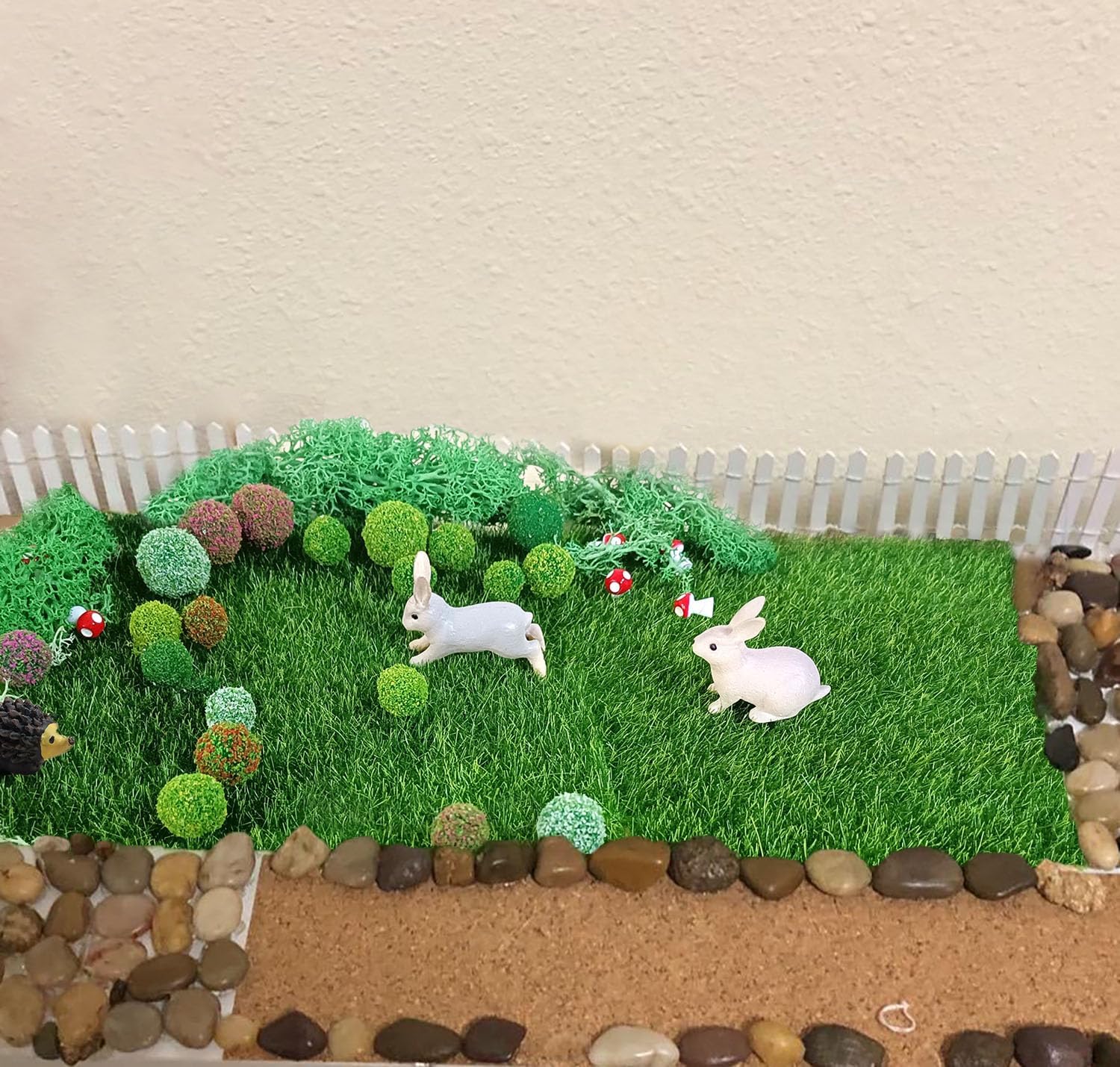 Miniature Garden Accessories, 36Pcs, 6in x 6in Fairy Artificial Grass, Fake Moss, Mini Fairy Garden